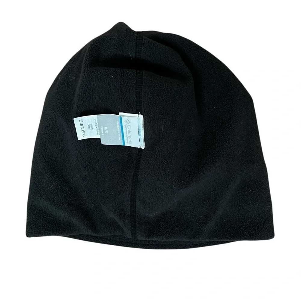 Columbia Black Gray Beanie Women’s One Size 100% Polyester Fleece Lined
